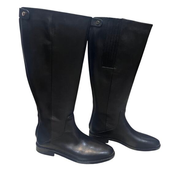 Banana Republic NWT Leather Riding Boot Full Zip Black Sz 8 - Picture 7 of 11